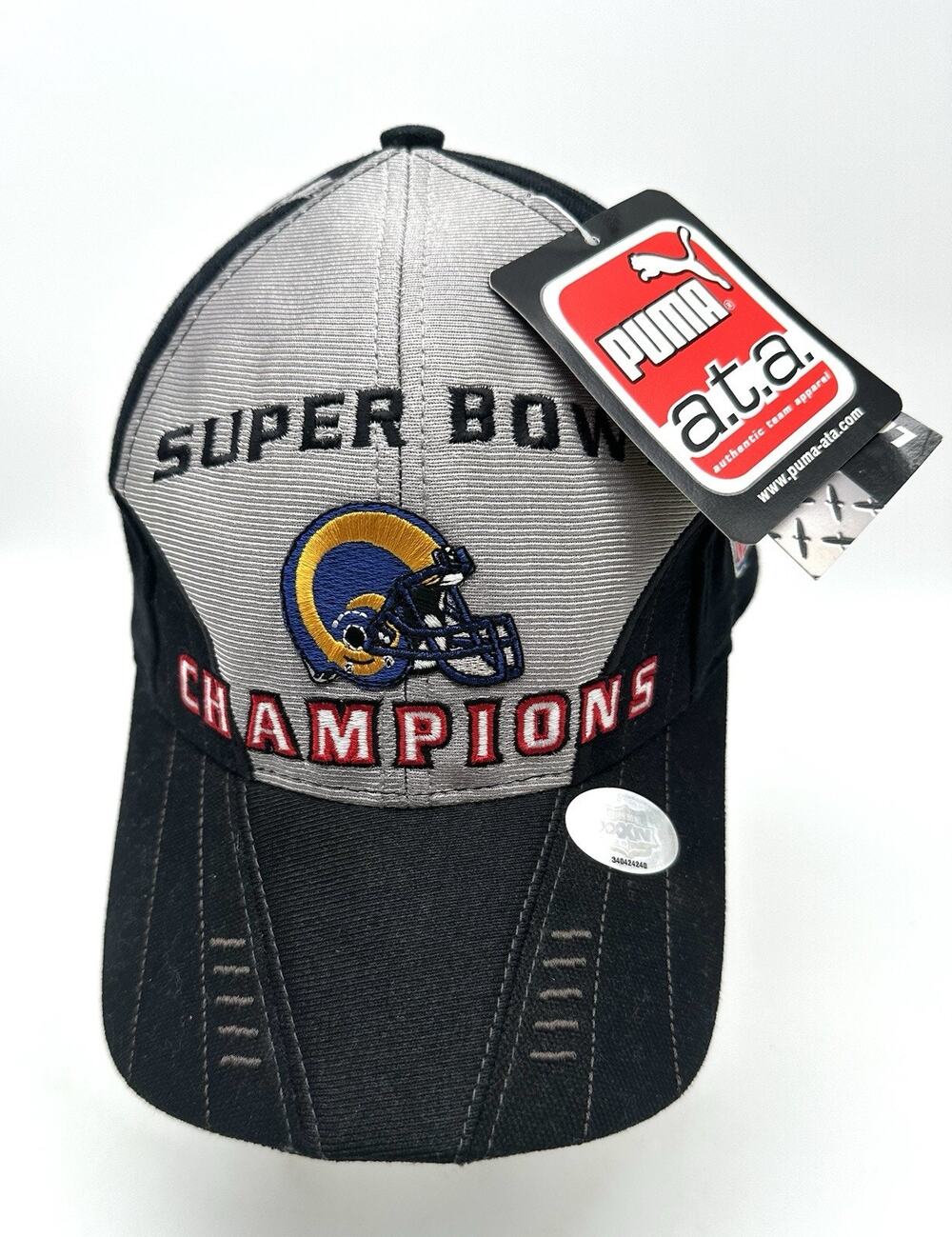 Vtg Puma St Louis Rams Super Bowl XXXIV Champions Hat 2000 Deadstock NWT
